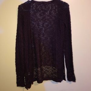 Burgundy cardigan sweater